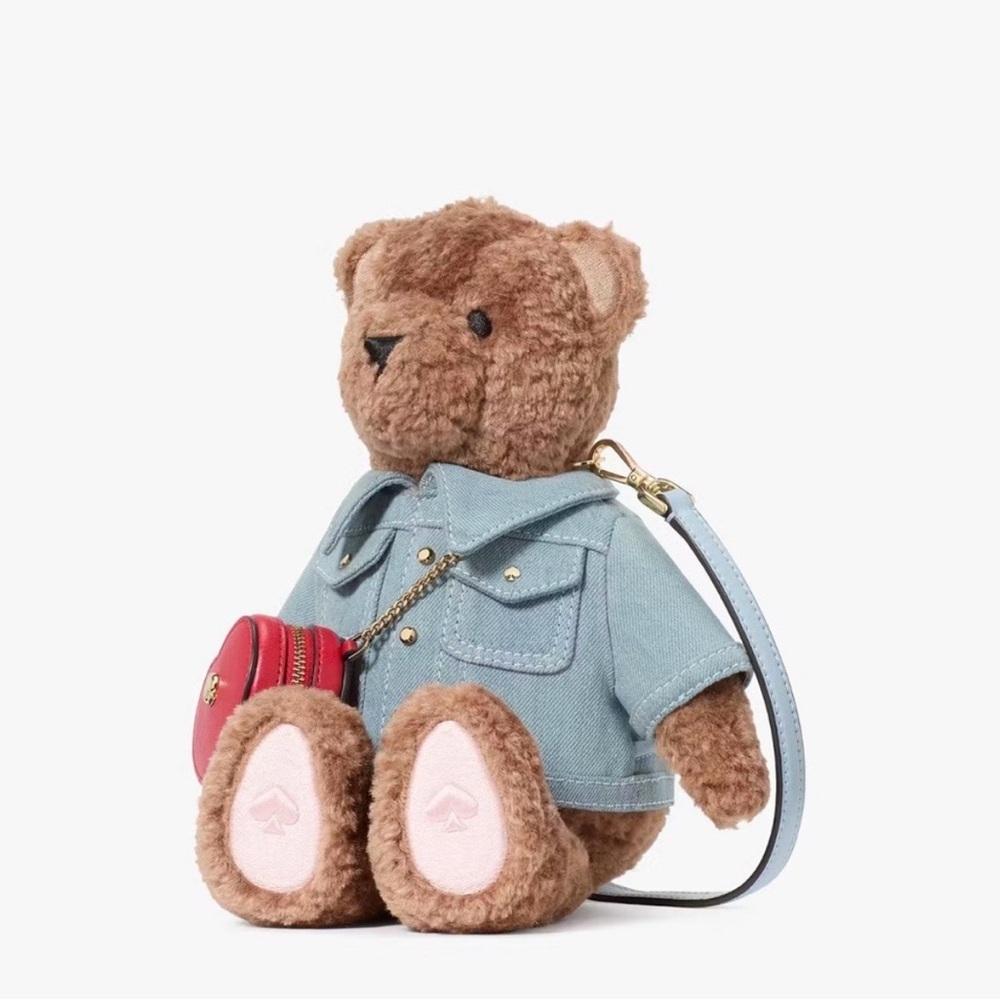 Kate Spade Brown and Blue Teddy Bear Crossbody Bag - Picture 2 of 5